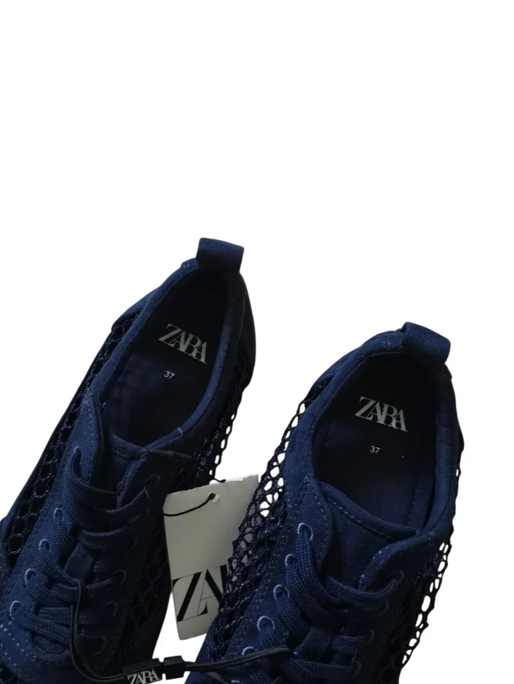 Zara Blue Mesh Derby Sneakers